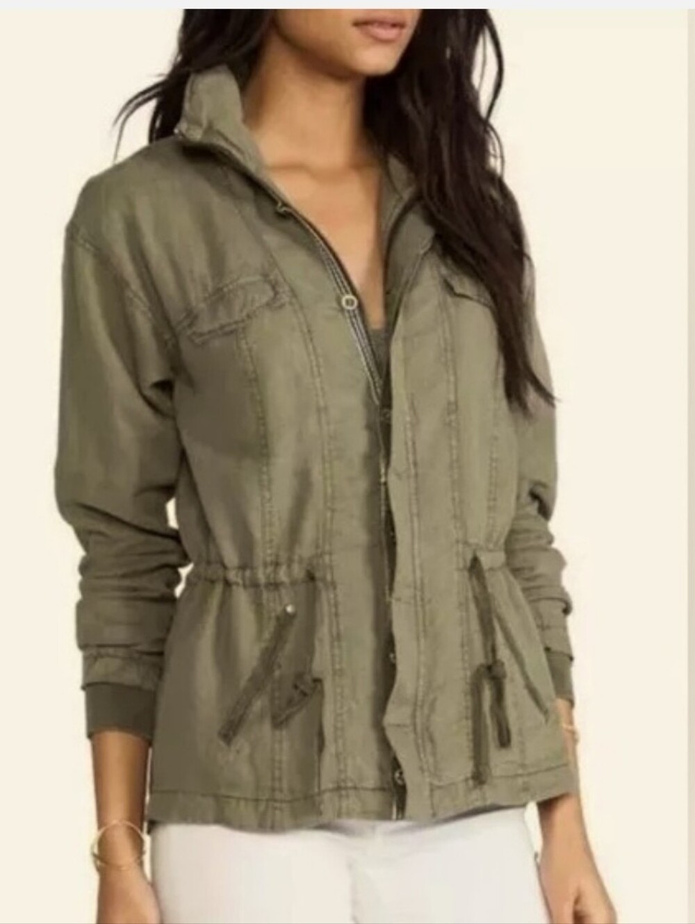 Michael Stars Women's Olive Utility Jacket Sz M